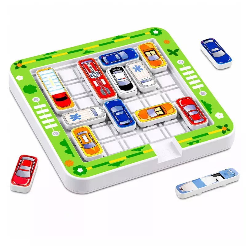 LEAN TOYS Juego de puzle magnético coches magnéticos 15 vehículos 60 tarjetas tablero