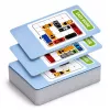 LEAN TOYS Juego de puzle magnético coches magnéticos 15 vehículos 60 tarjetas tablero
