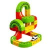 LEAN TOYS Tren magnético con tren eléctrico construcción creativa 3D 67 piezas