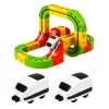 LEAN TOYS Tren magnético con tren eléctrico construcción creativa 3D 67 piezas