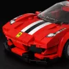 LEAN TOYS Bloques de construcción coche deportivo coche de carreras vitrina rojo 364 piezas