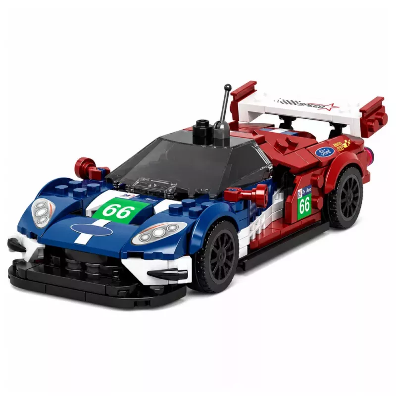 LEAN TOYS Bloques de construcción coche deportivo GT2016 coche de carreras vitrina 347 piezas