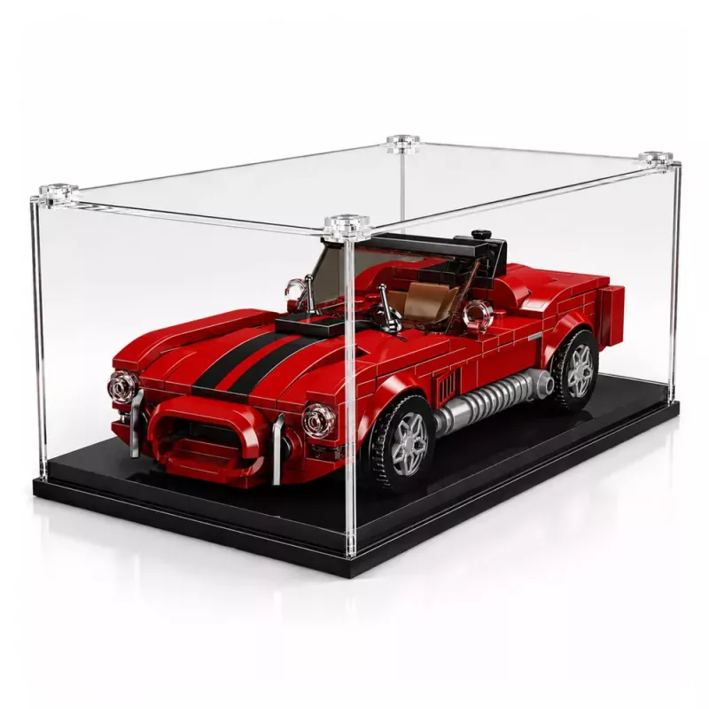 LEAN TOYS Bloques de construcción coche clásico S.Cobra rojo vitrina 391 uds.