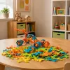 LEAN TOYS Bloques de construcción creativos interconectados flexibles de colores 138 uds.