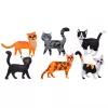 LEAN TOYS Set creativo para coser peluches de fieltro gatos de peluche DIY 6 uds.