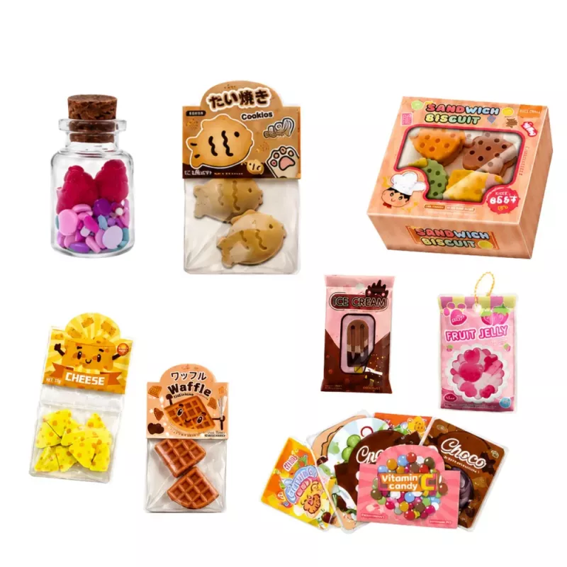 LEAN TOYS Kit de manualidades DIY decoración squishy mini dulces snacks