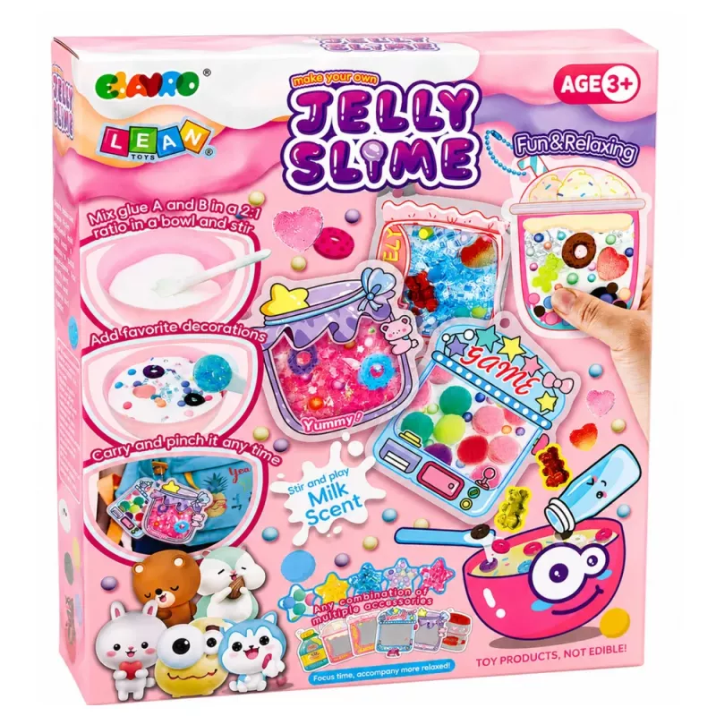 LEAN TOYS Set creativo para hacer slime jelly decorativo DIY accesorios para slime