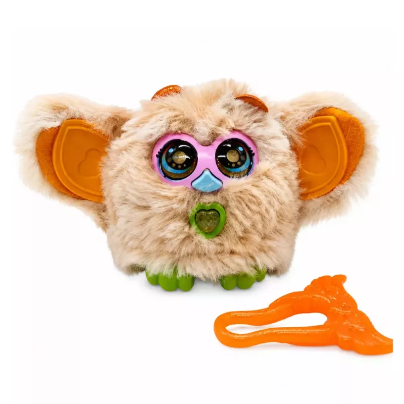 LEAN TOYS Genie Pets criatura interactiva con luces y sonidos colgante beige