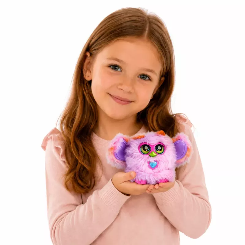 LEAN TOYS Genie Pets criatura interactiva con luces y sonidos colgante morado