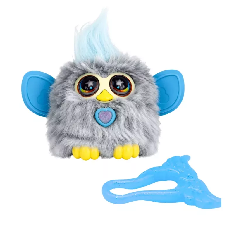 LEAN TOYS Genie Pets criatura interactiva con luces y sonidos colgante gris