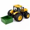 LEAN TOYS Tractor agrícola de granja con abonadora luces y sonido amarillo 1:24