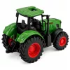 LEAN TOYS Tractor agrícola de granja ruedas de goma verde 1:24