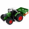 LEAN TOYS Tractor agrícola de granja con sembradora ruedas de goma vehículo de juguete escala 1:24