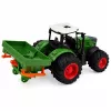LEAN TOYS Tractor agrícola de granja con sembradora ruedas de goma vehículo de juguete escala 1:24