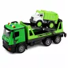 LEAN TOYS Camión grúa camión de basura set de vehículos luces y sonidos verde