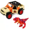 LEAN TOYS Todoterreno con dinosaurio T-Rex, luces, sonidos, puertas que se abren