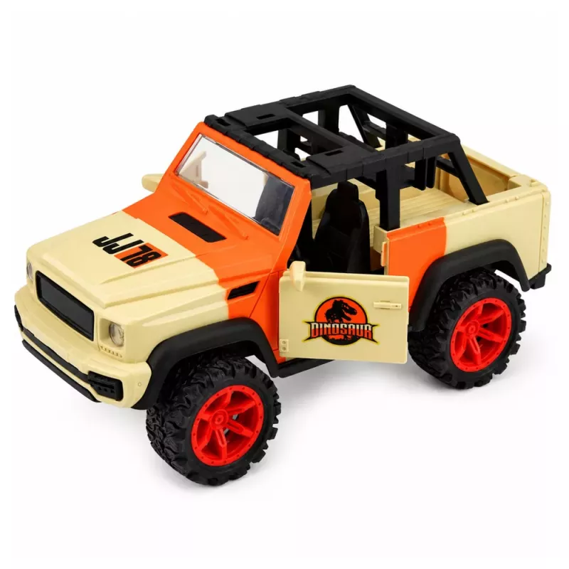 LEAN TOYS Todoterreno con dinosaurio T-Rex, luces, sonidos, puertas que se abren