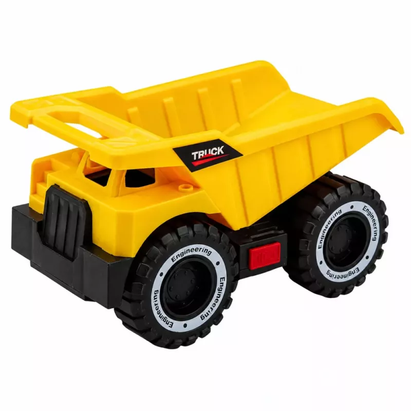 LEAN TOYS Set de vehículos de obra excavadora volquete con luces y sonidos amarillo