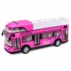 LEAN TOYS Autobús urbano de dos pisos con puertas, luces y sonidos, rosa