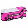 LEAN TOYS Autobús urbano de dos pisos con puertas, luces y sonidos, rosa