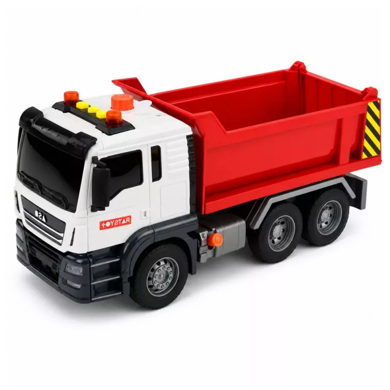LEAN TOYS Volquete caja de carga que se abre luces y sonidos rojo
