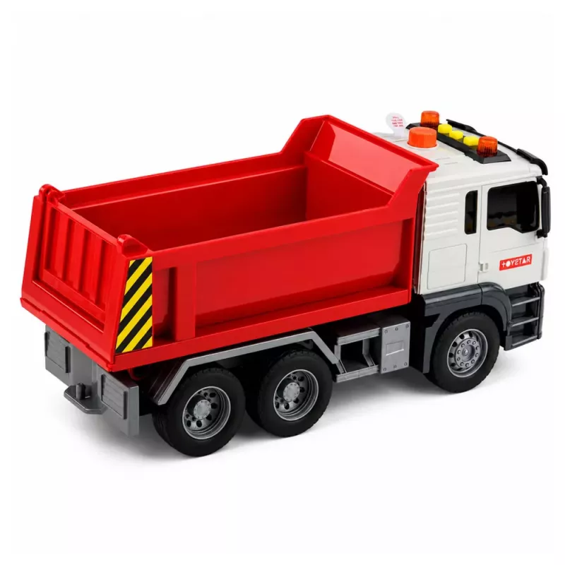 LEAN TOYS Volquete caja de carga que se abre luces y sonidos rojo