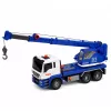 LEAN TOYS Camión grúa de construcción con luces y sonidos ajustables - azul