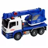 LEAN TOYS Camión grúa de construcción con luces y sonidos ajustables - azul