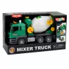 LEAN TOYS Camión hormigonera con tambor giratorio, luces y sonidos, verde