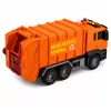 LEAN TOYS Camión de basura con contenedores, luz y sonido - naranja
