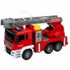 LEAN TOYS Camión de bomberos con escala giratoria, bomba de agua, luz y sonido
