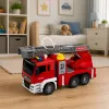 LEAN TOYS Camión de bomberos con escala giratoria, bomba de agua, luz y sonido