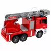 LEAN TOYS Camión de bomberos con escala giratoria, bomba de agua, luz y sonido