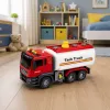 LEAN TOYS Camión cisterna sistema de agua manguera vertido de agua luces y sonidos rojo