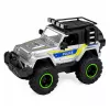 LEAN TOYS Todoterreno de policía con remolque para caballos, efectos de luz y sonido