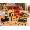 LEAN TOYS Set de granja con tractor y granero, animales, figuras y accesorios, 44 piezas