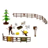 LEAN TOYS Set de granja con tractor, establo, silo, figuras, animales, herramientas - 49 piezas
