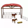 LEAN TOYS Set de granja con tractor, establo, silo, figuras, animales, herramientas - 49 piezas