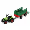 LEAN TOYS Set de granja con tractor, molino de viento, establo, remolque y figuras de animales, 45 piezas