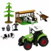 LEAN TOYS Set de granja con tractor, granero, animales, figuras y accesorios, 37 piezas