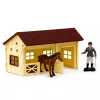 LEAN TOYS Set de granja con tractor, granero, animales, figuras y accesorios, 37 piezas