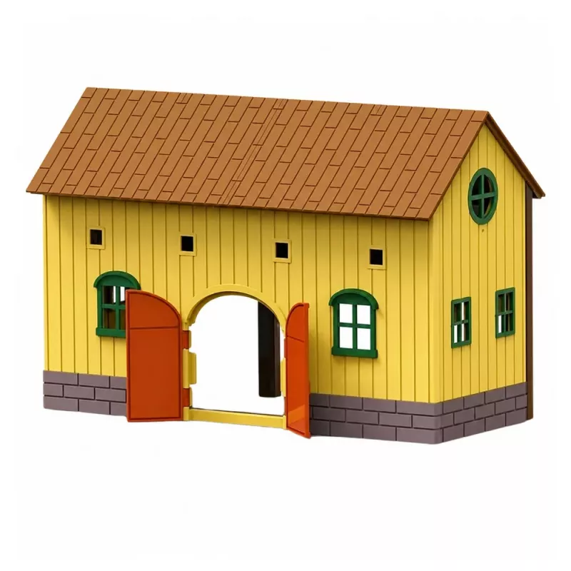 LEAN TOYS Set granja yeguada tractor circuito de obstáculos saltos colinas caballos figuras 72 uds.