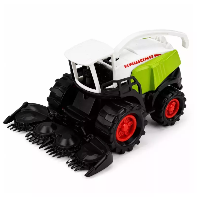 LEAN TOYS Set vehículos agrícolas tractor picadora remolque transporte 1:68 4 uds.