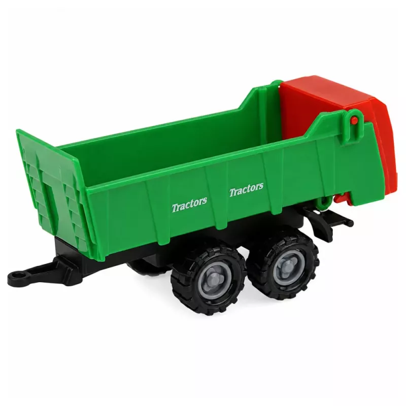 LEAN TOYS Set vehículos agrícolas tractor picadora remolque transporte 1:68 4 uds.