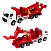 LEAN TOYS Camión grúa cabina metálica gancho ajustable 1:55