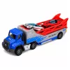 LEAN TOYS Camión con rampa transportador lanzador coche muelles propulsión 1:55