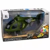 LEAN TOYS Helicóptero militar con gancho, luces y sonidos verde