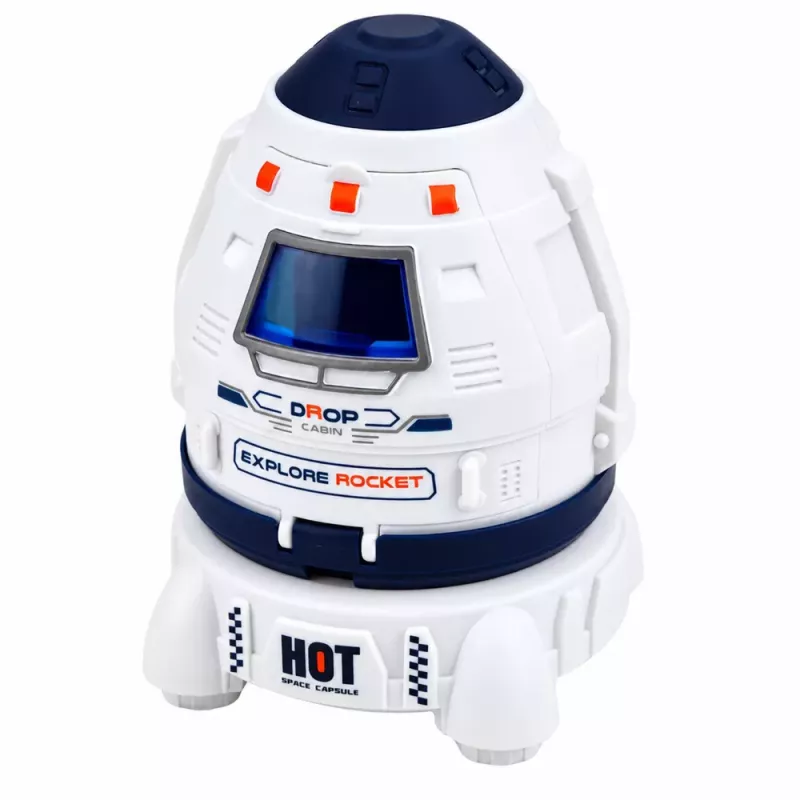 LEAN TOYS Set nave espacial satélite cápsula antena de comunicación astronauta