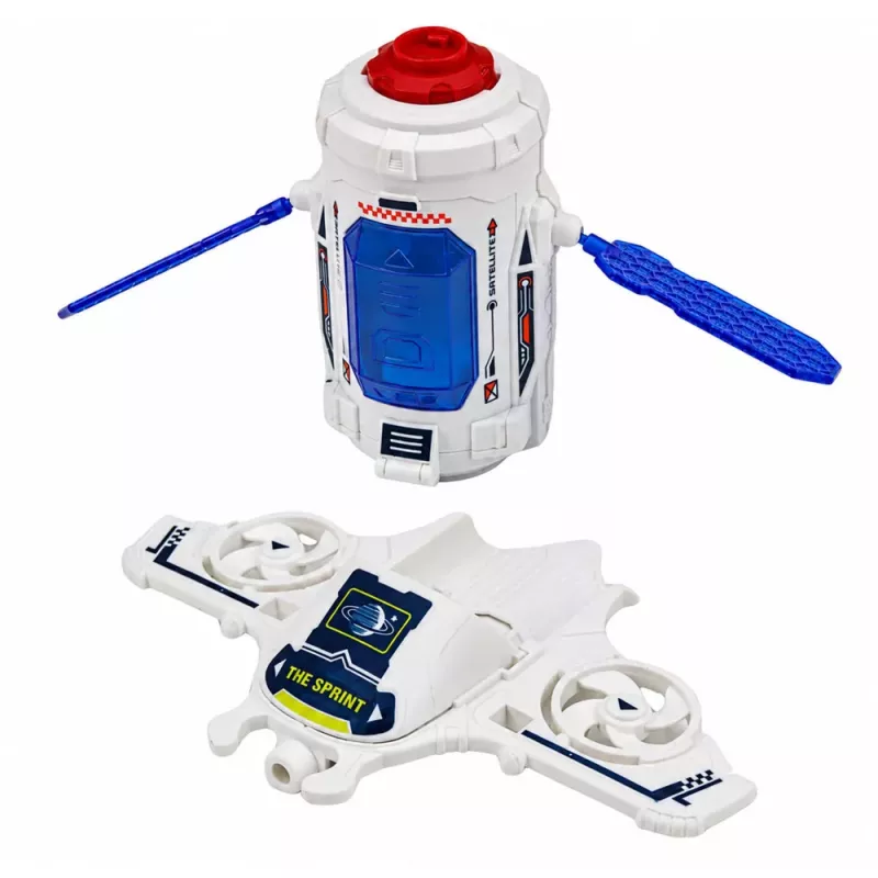 LEAN TOYS Set espacial cohete transbordador dron astronauta satélite vehículo