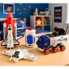 LEAN TOYS Set espacial cohete transbordador dron astronauta satélite vehículo
